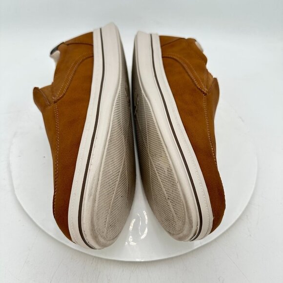 Izod Memory Foam Men Size 13M Brown Leather Elastic Pull On Casual Shoes - Picture 7 of 11